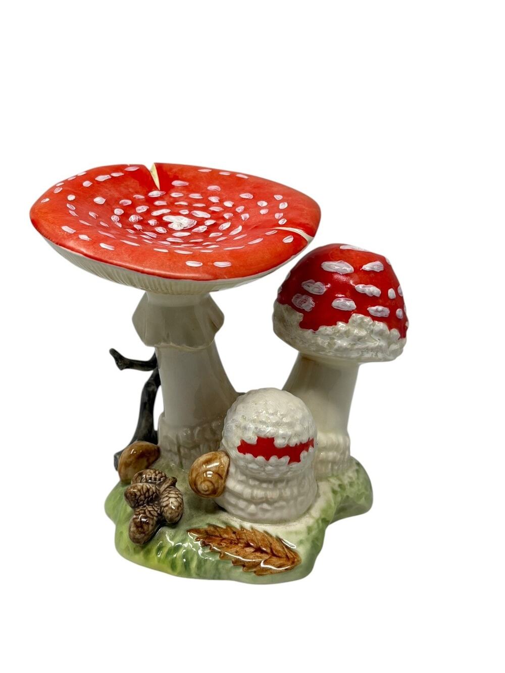 Goebel West Germany Vintage Porcelain Mushroom Sculpture Toad Stool